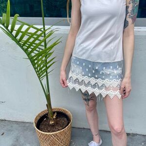 🤎 Kathleen Kirkwood Vintage Beige Cotton/Spandex Tunic Tank